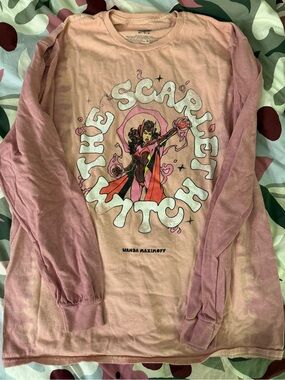 Marvel Pink & Dusty Rose 'The Scariest Witch' Long Sleeve Tee